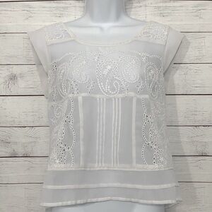 EUC American Rag Islet Sheer Top